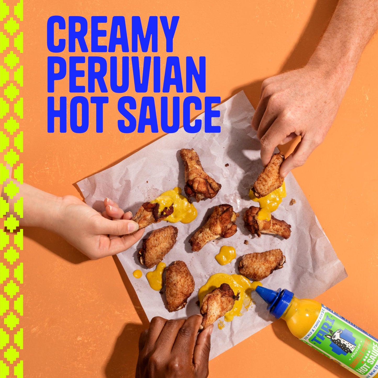 Tari Hot Sauce - Peruvian Aji Amarillo - Perfect For Burgers, Tacos, Eggs, Chicken & More - 11.8 Oz