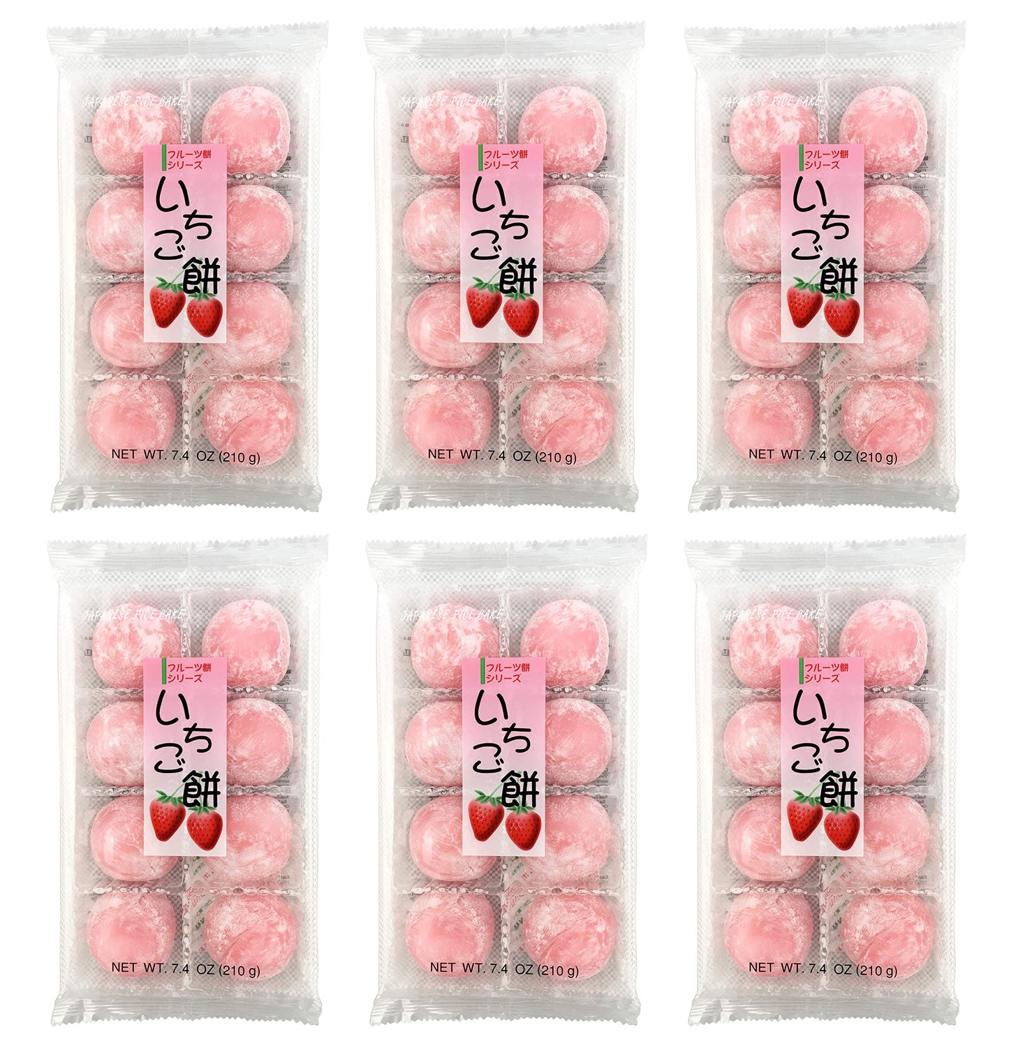 Fruits Mochi Daifuku Ichigo 7.4oz/210g (6pack)