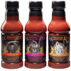 Tony Piggs Kickn Hot BBQ Sauce Variety Pack (3 pk, 19oz ea- Fresno Reaper, Ghost, Creeper)- Hand Crafted Barbecue Sauce w Fres