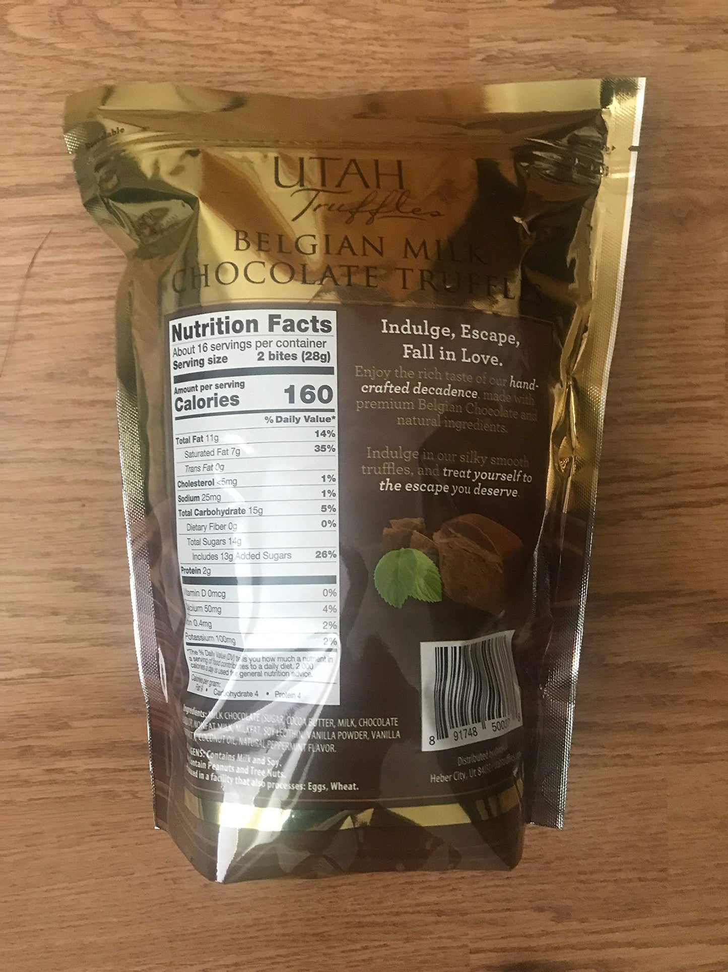 Mint Truffles - Utah Truffles Belgian Milk Mint Chocolate Truffles 16 Oz Bag