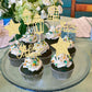 Gyufise 24Pcs Happy Eid Mubarak Cupcake Toppers Glitter Star Ramadan Kareem Cupcake Pick Moon Star Eid Islamic Muslim Theme Party Cake Decoration Supplies Gold