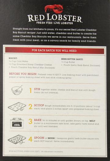 Red Lobster Cheddar Bay Biscuit Mix, 45.44 Ounce