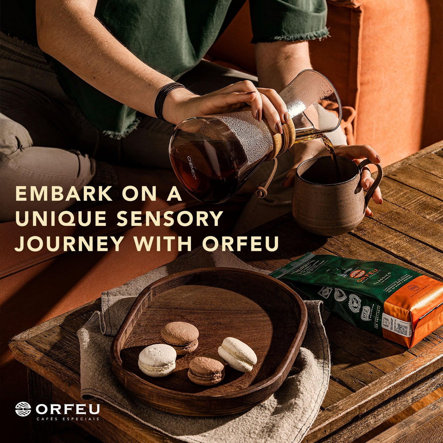 CAFÉ ORFEU Special Coffee - 100% Arabica, Medium Roast, Floral & Fruity Aroma - 8.8oz, Model: 12EMBALADO À VÁCUO