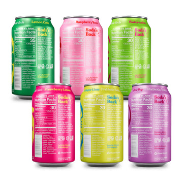 poppi Sparkling Prebiotic Soda Variety Pack, 12 Fl Oz, Pack of 12, Apple Cider Vinegar and Fruit Juice