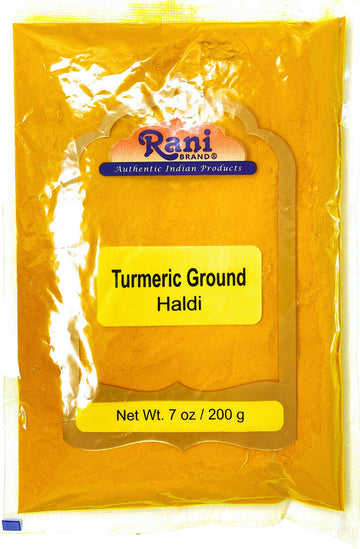 Rani Turmeric (Haldi) Root Powder Spice, (High Curcumin Content) 7Oz (200G) All Natural 100 Pure, Salt Free Vegan Gluten Friendl