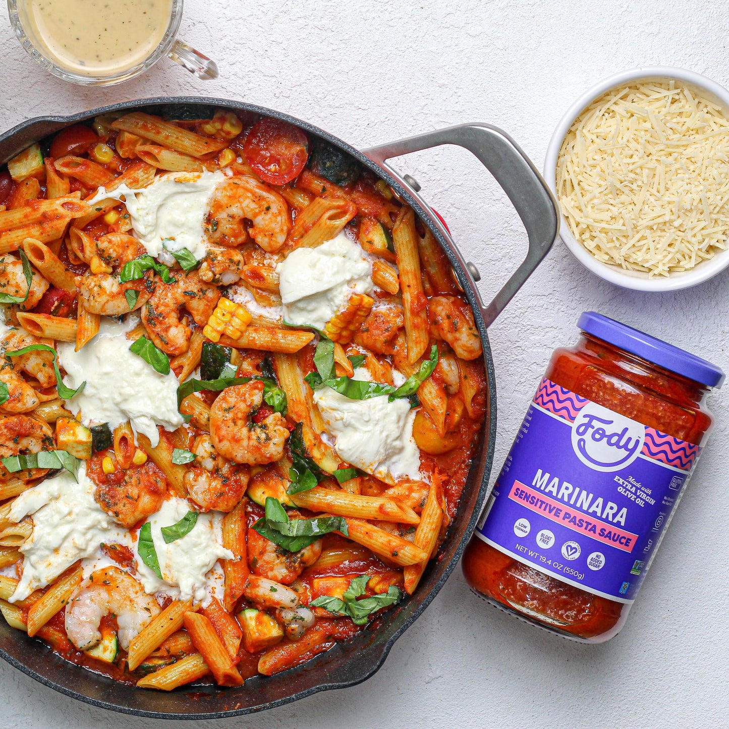 Fody Foods Marinara Pasta Sauce, 19.4 Oz (Pack of 3), Garlic and Onion Free, Low FODMAP Certified, Gut & IBS Friendly, Vegan, No