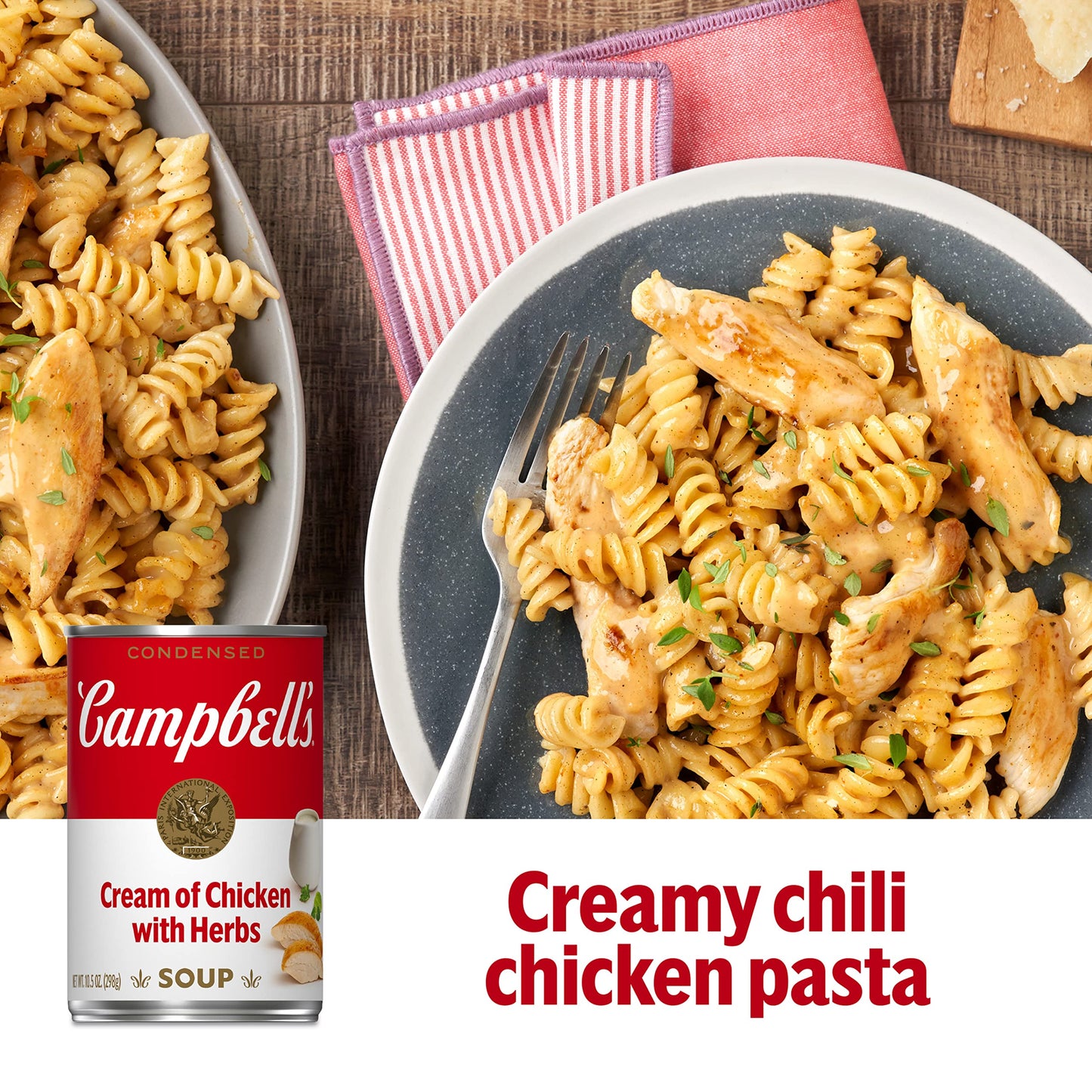 Campbell'S Condensed Cream Of Chicken With Herbs Soup, 10.5 Ounce Can (Pack Of 12)