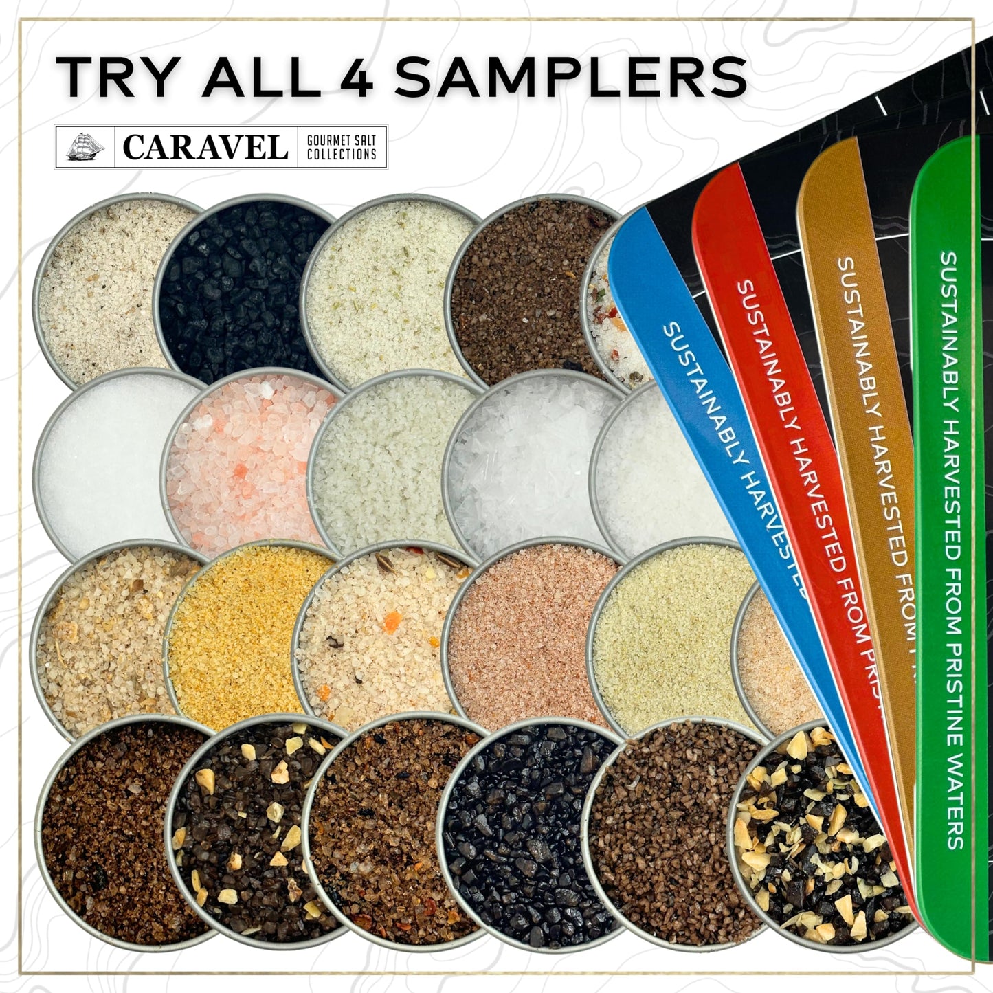 Spicy Sea Salt Sampler Set, Ghost Pepper And Habanero Salt, Give Spicy Seasoning As A Gourmet Cooking Gift, 0.5 Oz X Bundle Of 6 Flavored Salts