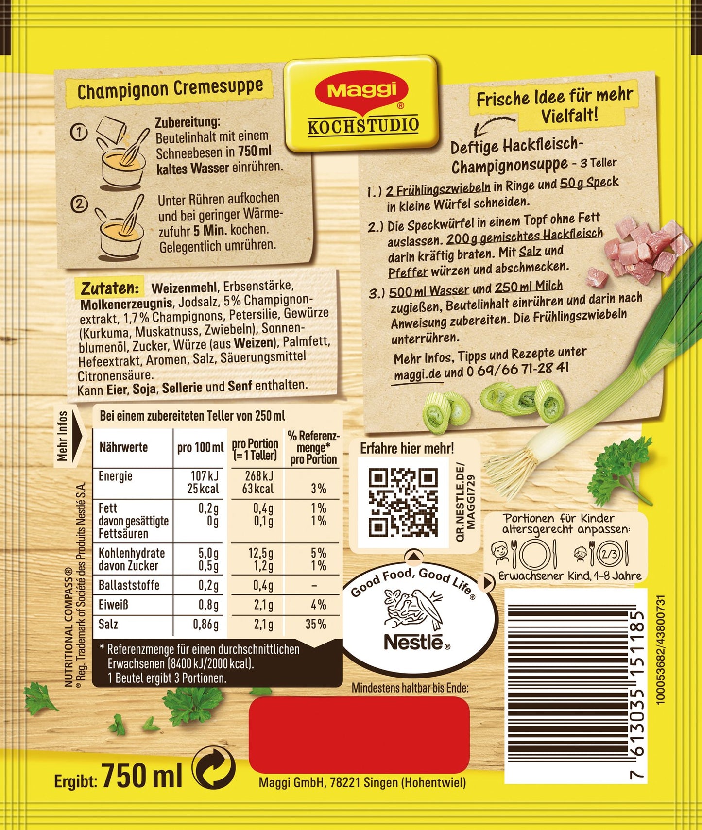 Maggi - Champignon Cremesuppe (Mushroom Cream Soup Mix)