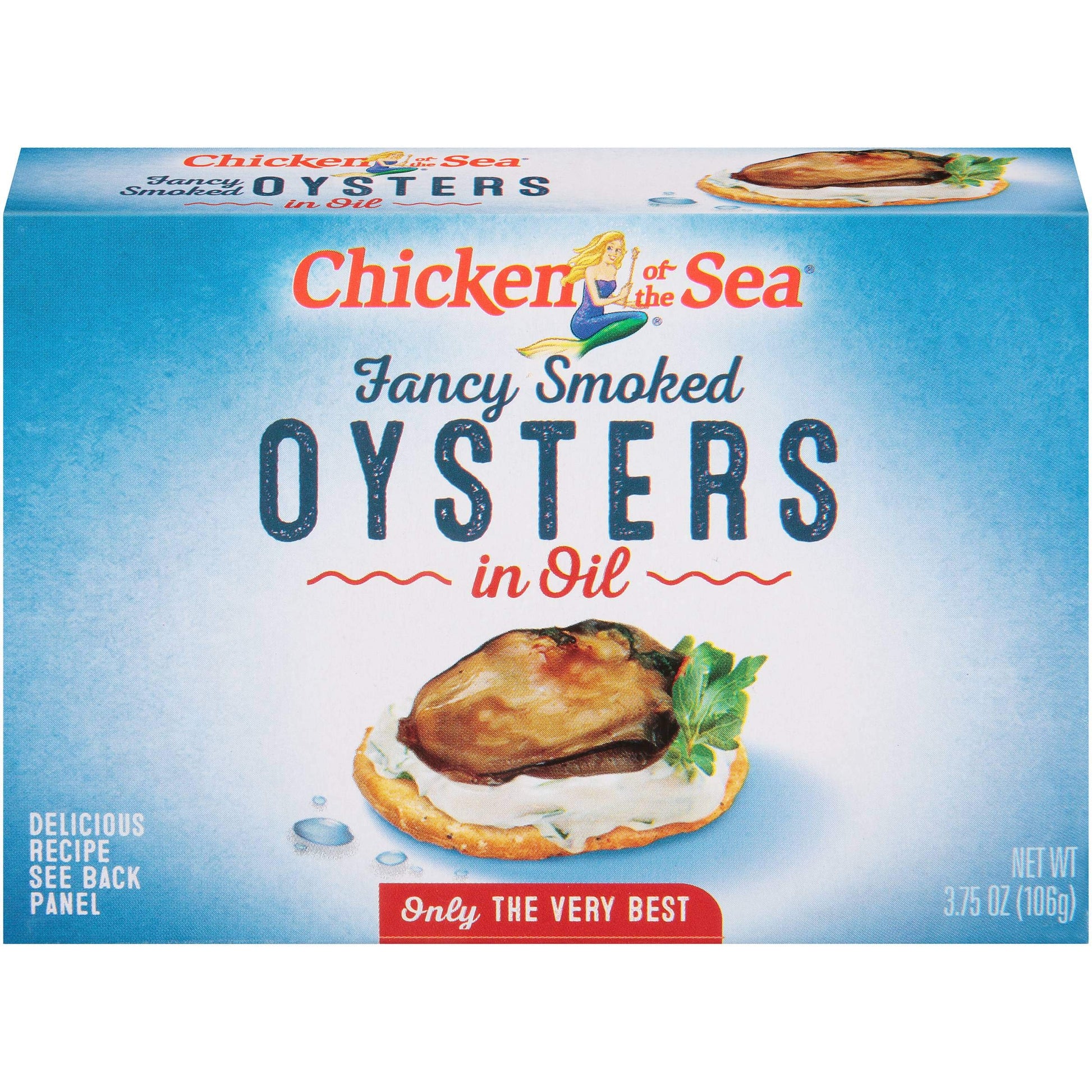 Chicken of the Sea Smoked Oyster in Oil, 3.75 oz, 18 Cans per Case, Model 4800000066