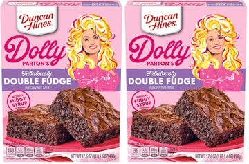 Duncan Hines Dolly Partons Fabulously Fudgy Brownie Mix, 17.6 oz. (Pack of 2)