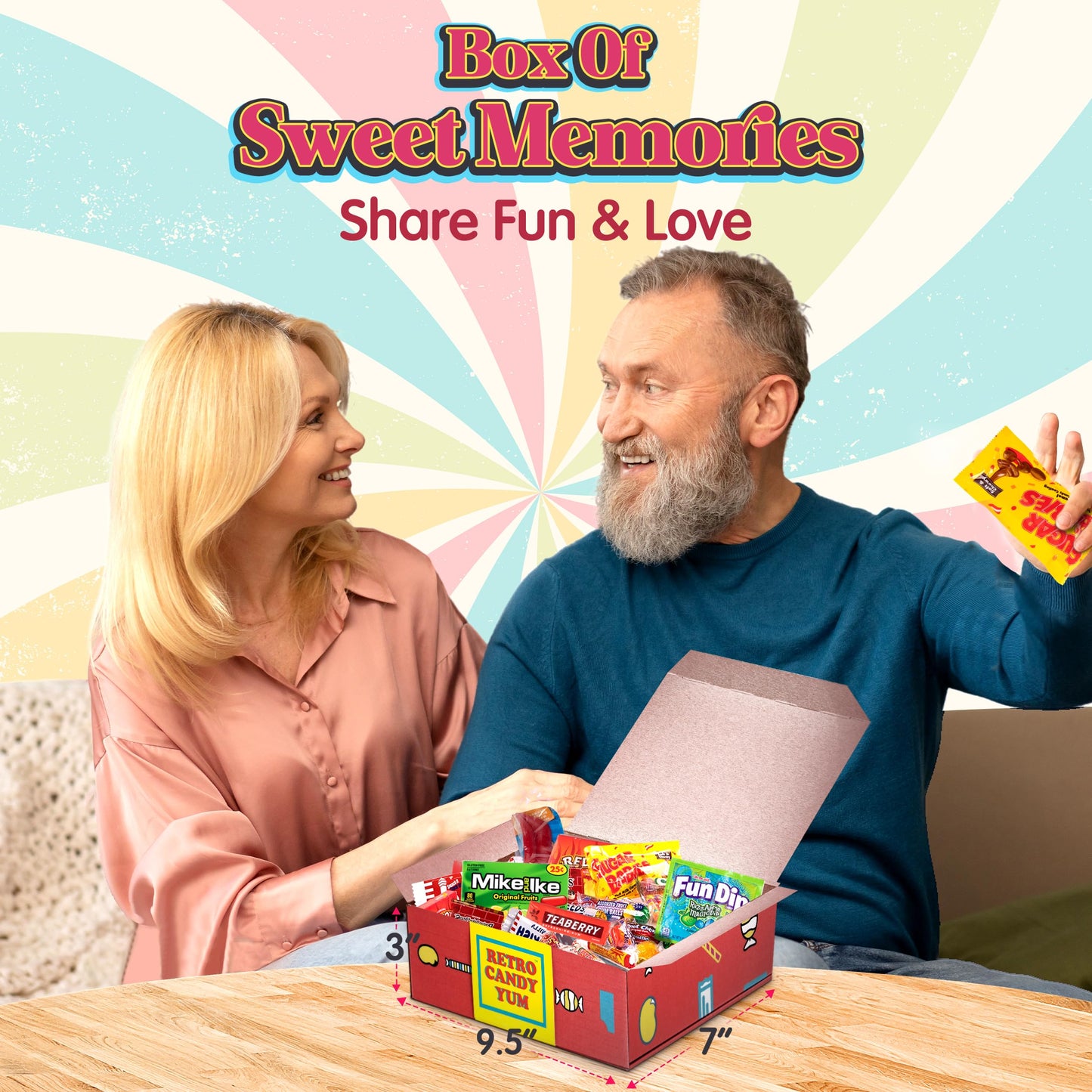 Retro Candy Yum ~1973 Vintage Candy Box With 30 Kinds Of 1970S Retro Candy - Perfect 51St Birthday Gifts For Women & Men Celebra