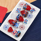 Decopac Patriotic Star Quins, 16.5Oz, Fancy Sprinkles Shaped Like Stars In Red, White & Blue, Candy Sprinkles In Handheld Contai