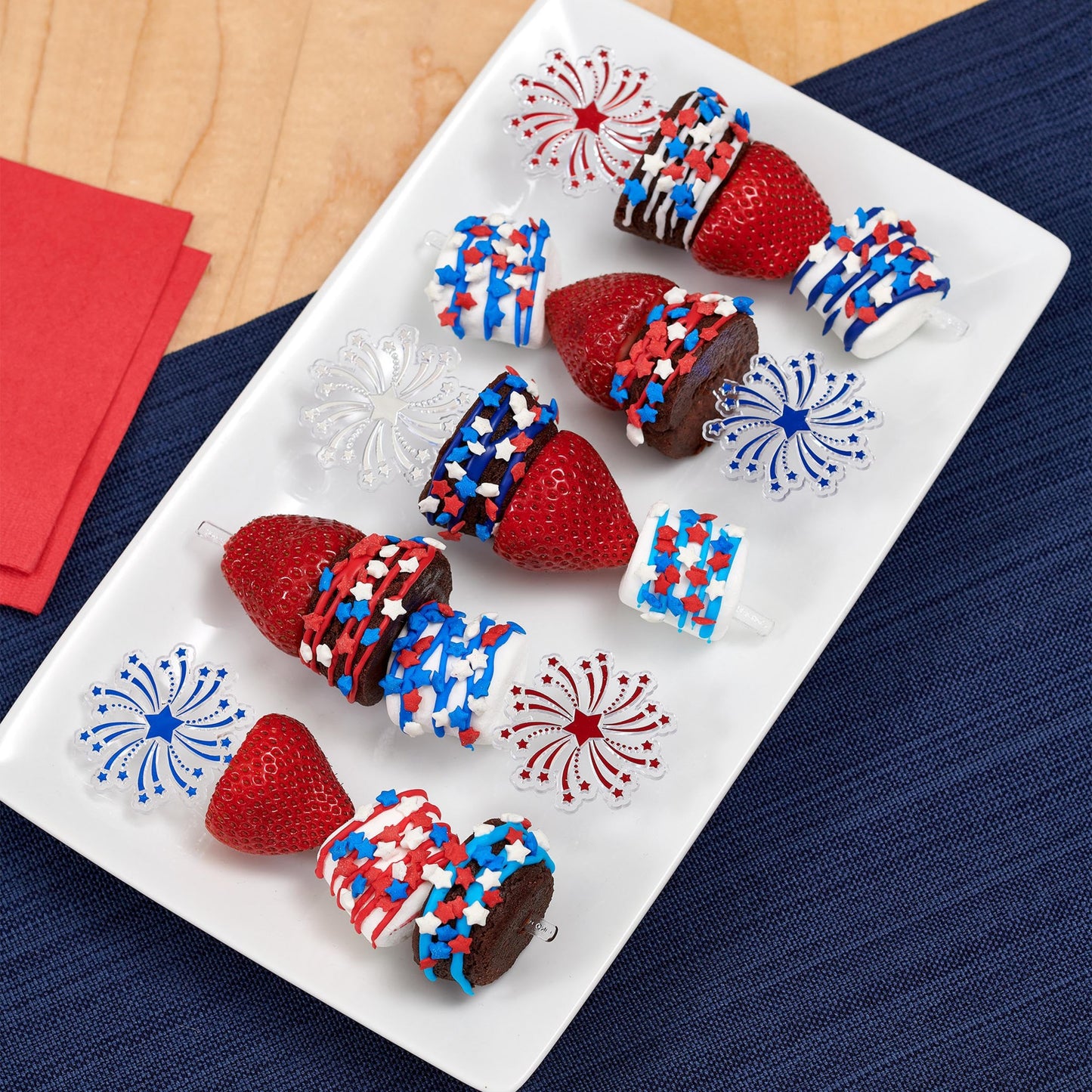 Decopac Patriotic Star Quins, 16.5Oz, Fancy Sprinkles Shaped Like Stars In Red, White & Blue, Candy Sprinkles In Handheld Contai