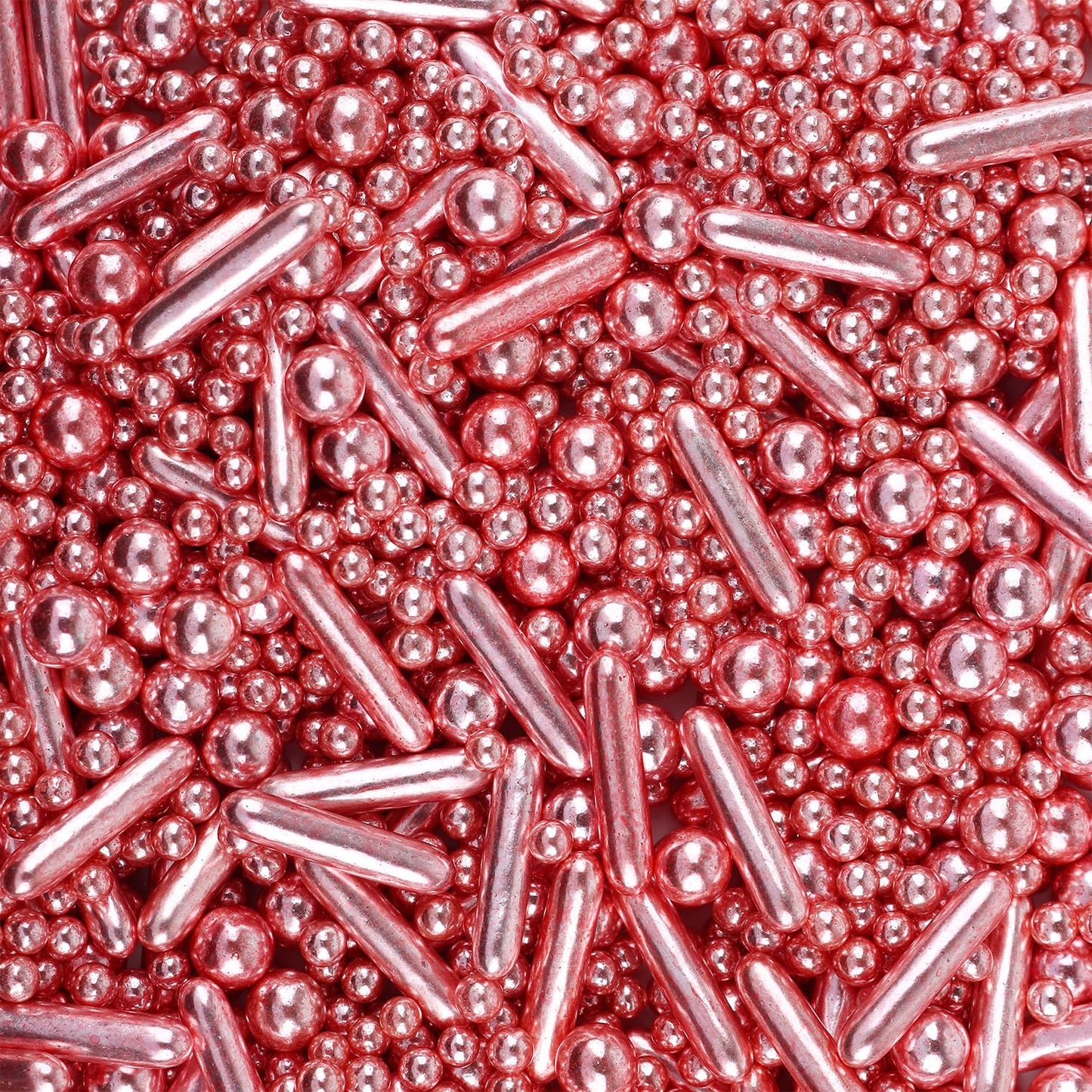 Rose Gold Sprinkles For Cake Decorating 7 Ounces, Rose Pearl Sugar Cupcake Toppings, Cookies, Ice Cream, 7Ounces Cake Decoration