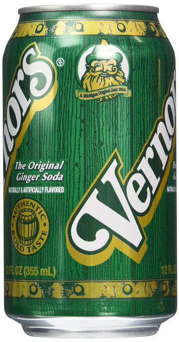 Vernors Ginger Ale Soda, 12 Oz Cans, Pack of 12, Model 078000180169
