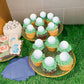 48 Pcs Edible Golf Cupcake Toppers Wafer Paper Sports Balls Golf Cupcake Picks Edible Golf Cupcake Decorations For Sports Golf B