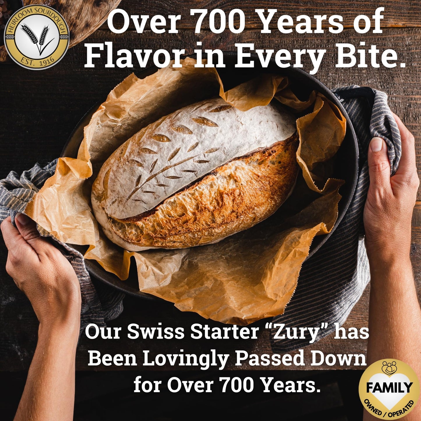Generic 700 Year Old Swiss Sourdough Starter | 2 Ounce | Easy Instructions & Recipe Included