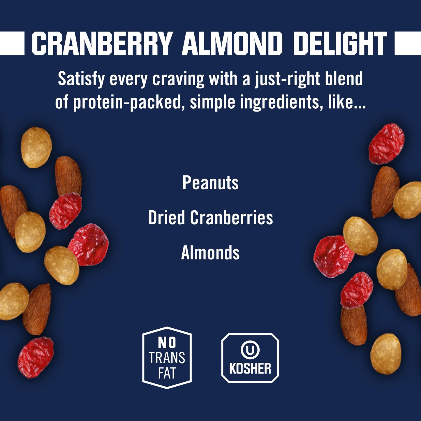 Kars Nuts Cranberry Almond Delight Trail Mix, Gluten-Free, 3 oz Packs, Bulk Pack of 42, Model 8979-CP42