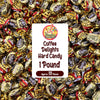 Fusion Sweets Coffee Candy - Individually Wrapped Hard Candy - Gluten Free - 1 Pound Bulk Bag - Brown