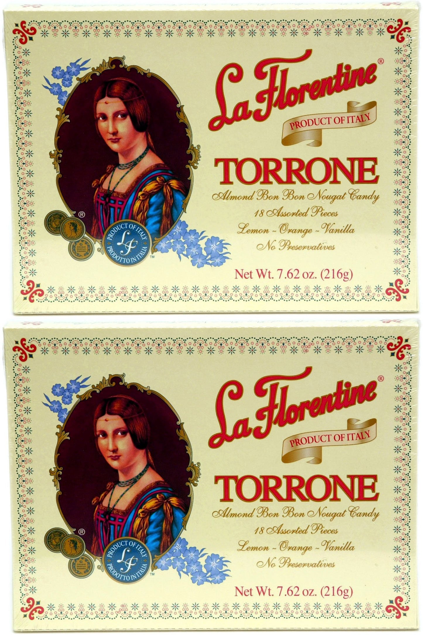 La Florentine Torrone 18 Pc Assortment Box, Pack Of 2