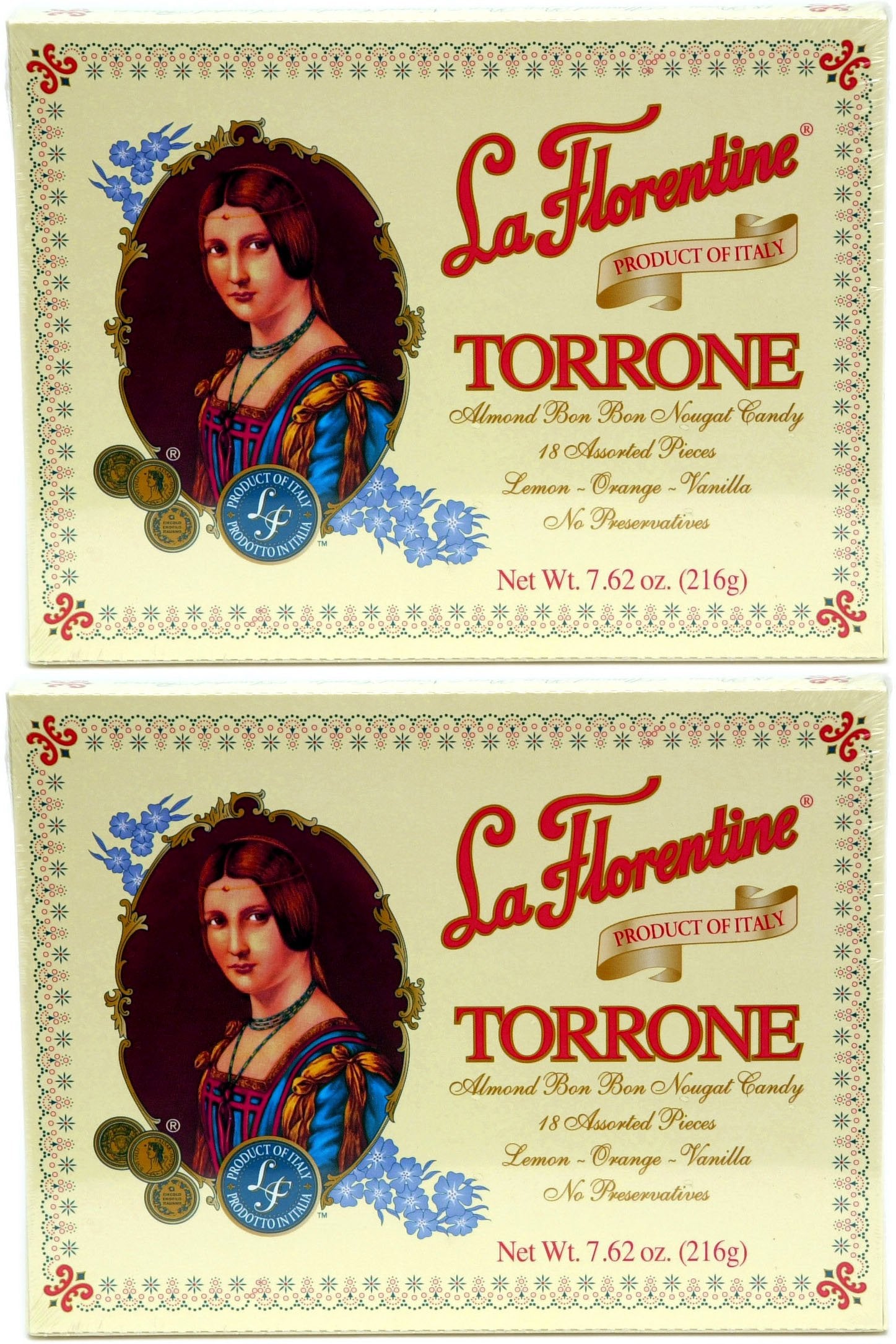 La Florentine Torrone 18 Pc Assortment Box, Pack Of 2
