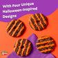 Keebler Spookie Fudge Stripes, Chocolatey Vanilla-Flavored Cookies with Orange Stripes, 9.5 oz Pack