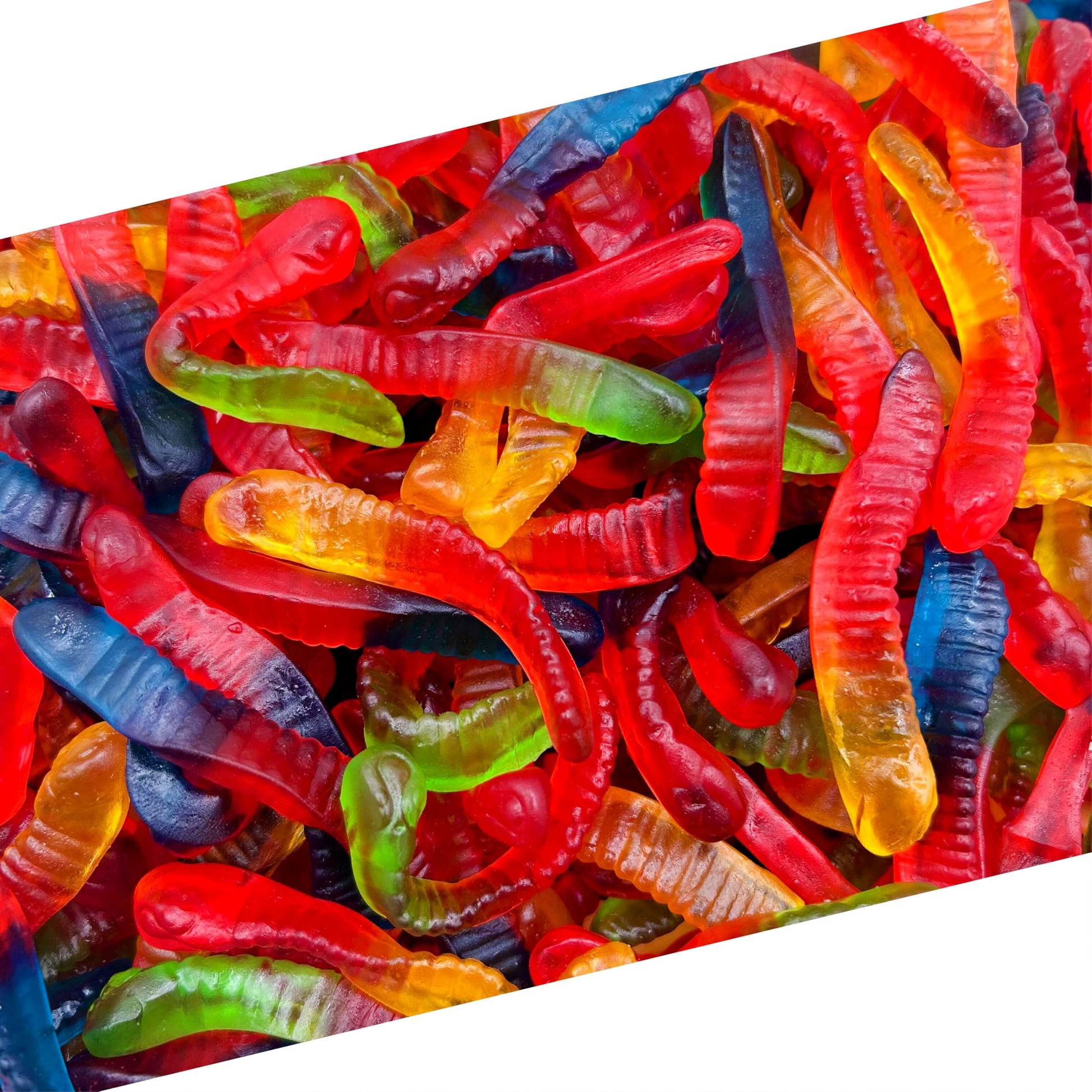 LAETAFOOD Gummy Worms Candy | Assorted Fruit Flavored | 1 Pound Bag | Chewy Texture