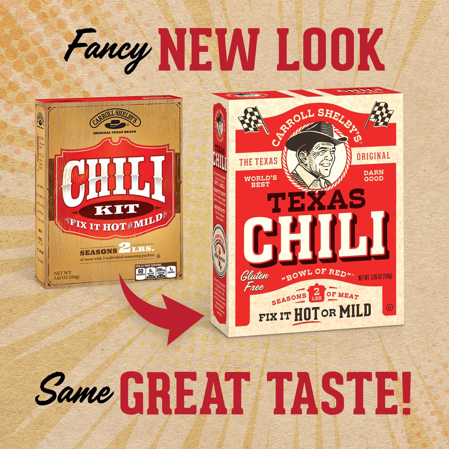 Carroll Shelby s Original Texas Brand Chili Kit 3.65oz Box (Pack of 8)