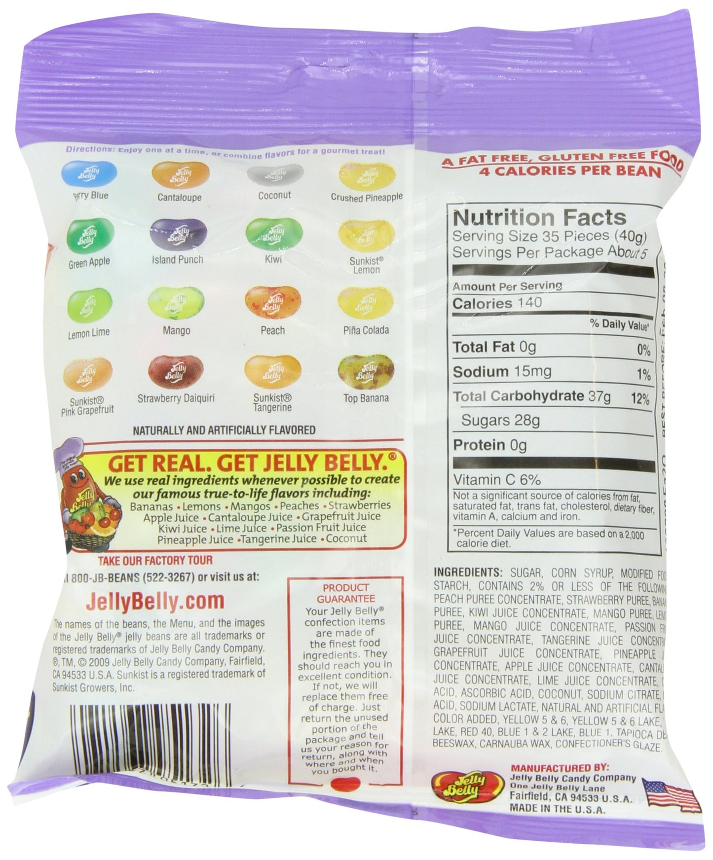 Jelly Belly, Tropical Mix Jelly Beans, 7 Ounce