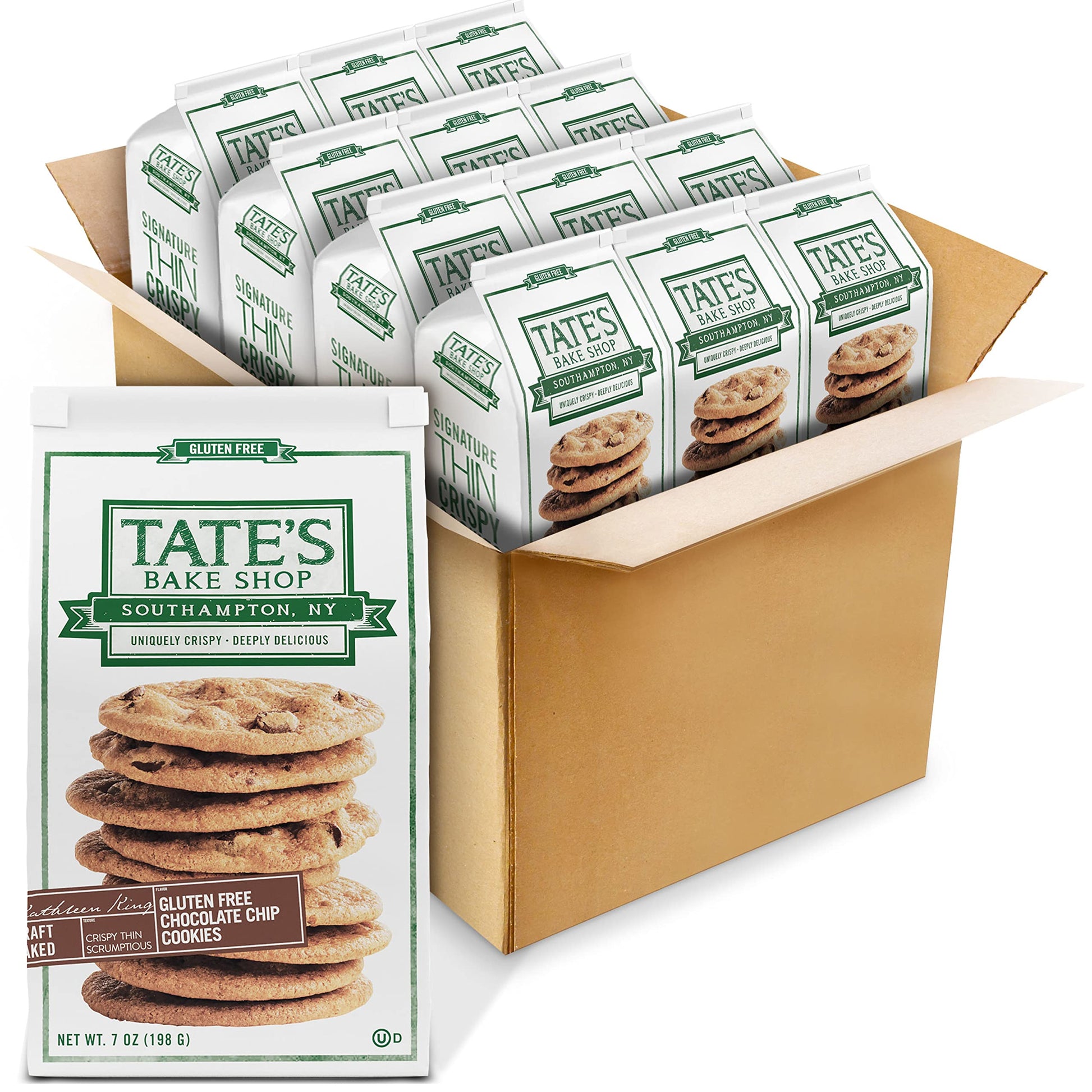 Tate's Bake Shop Gluten Free Chocolate Chip Cookies, 12-7 Ounce Bags, 12Count