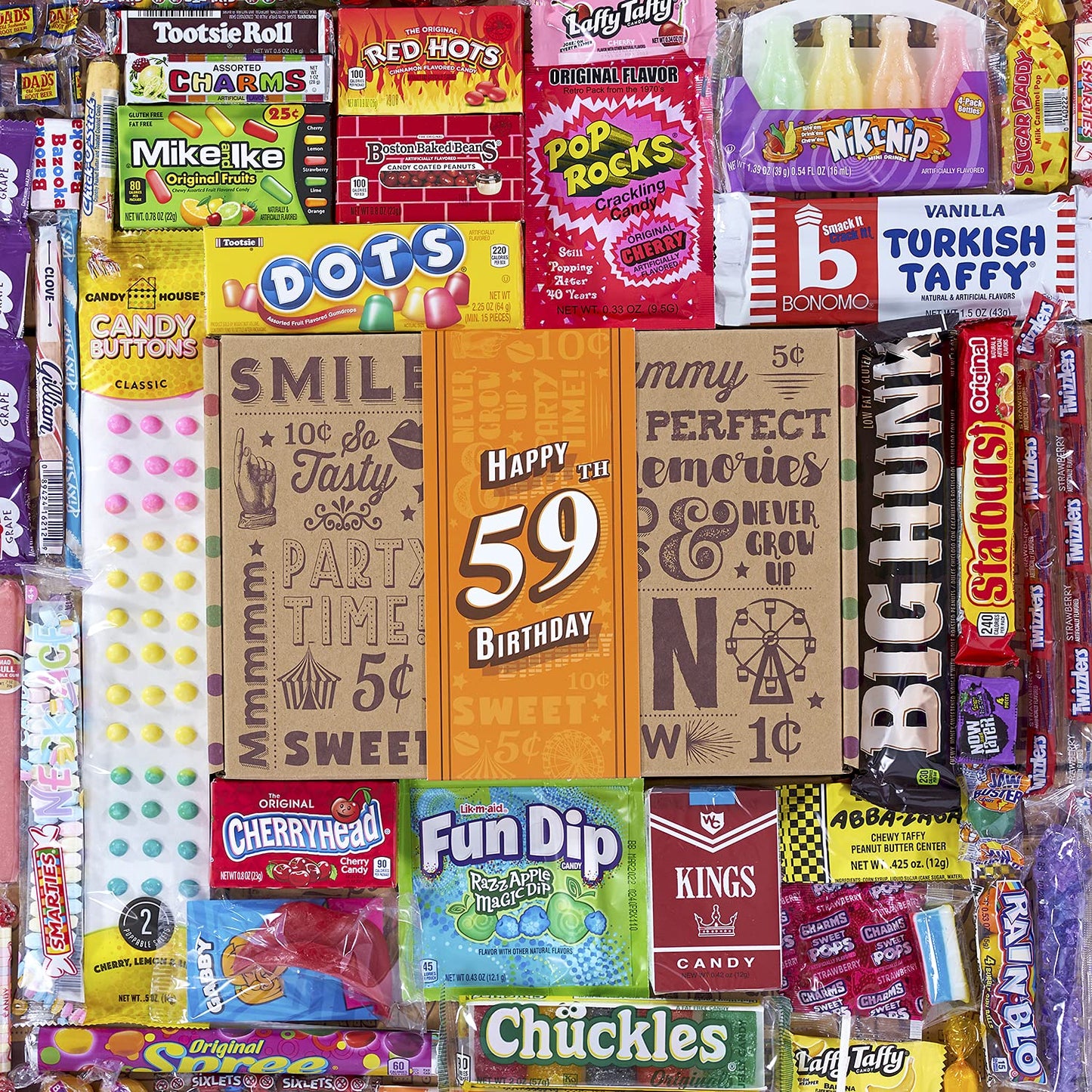 Vintage Candy Co. 1965 Deluxe 59Th Birthday Candy Care Package: The Ultimate Sweets Gift Basket For Turning 59 Years Celebration