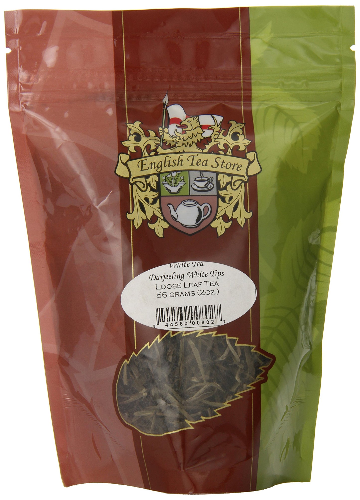 English Tea Store Loose Leaf Darjeeling White Tips Tea Pouches, 2 Ounce