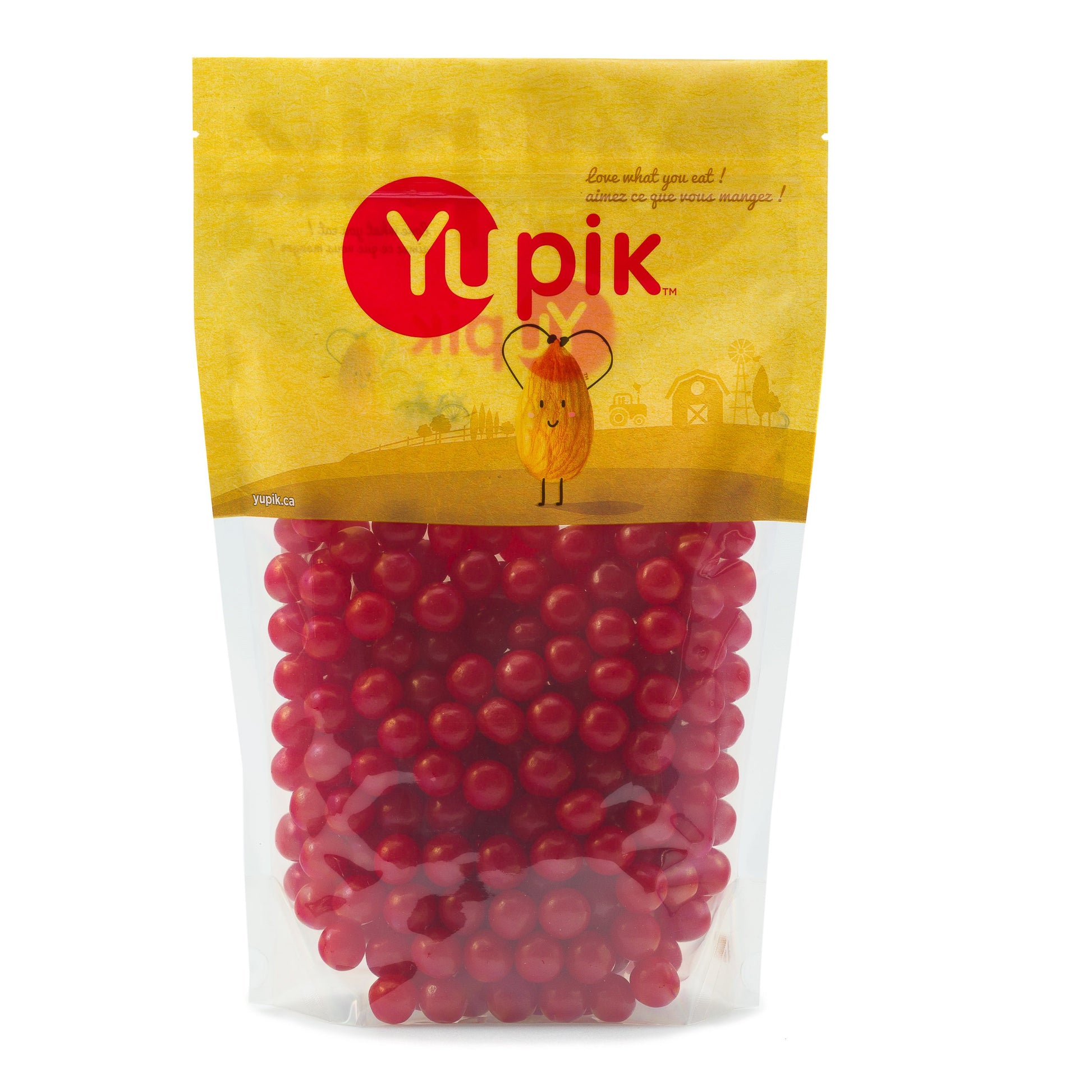 Yupik Sour Cherry Candies, 2.2 lb (35.2 oz) , Pack of 6, Cherry-Flavored Balls, Sweet & Tart, Chewy Red Gummies, Fun Treat, Swee