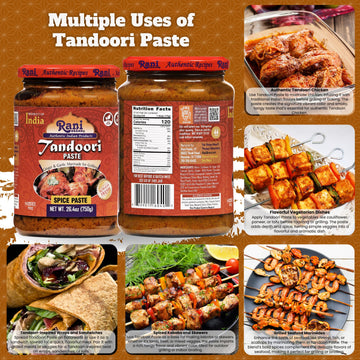 Rani Tandoori Paste (No Colors) 26.5Oz (750G) Glass Jar ~ For Tandoori Chicken, Chicken Tikka, Paneer Tikka | All Natural | Non-