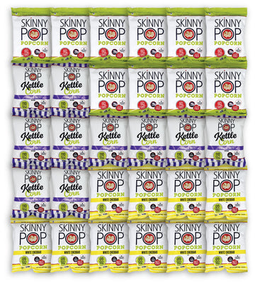 Niro Assortment | Bulk Popcorn, Skinny Pop Popcorn Individual Bags Variety Pack - Skinny Pop, 30 Packs Of 3 Flavors