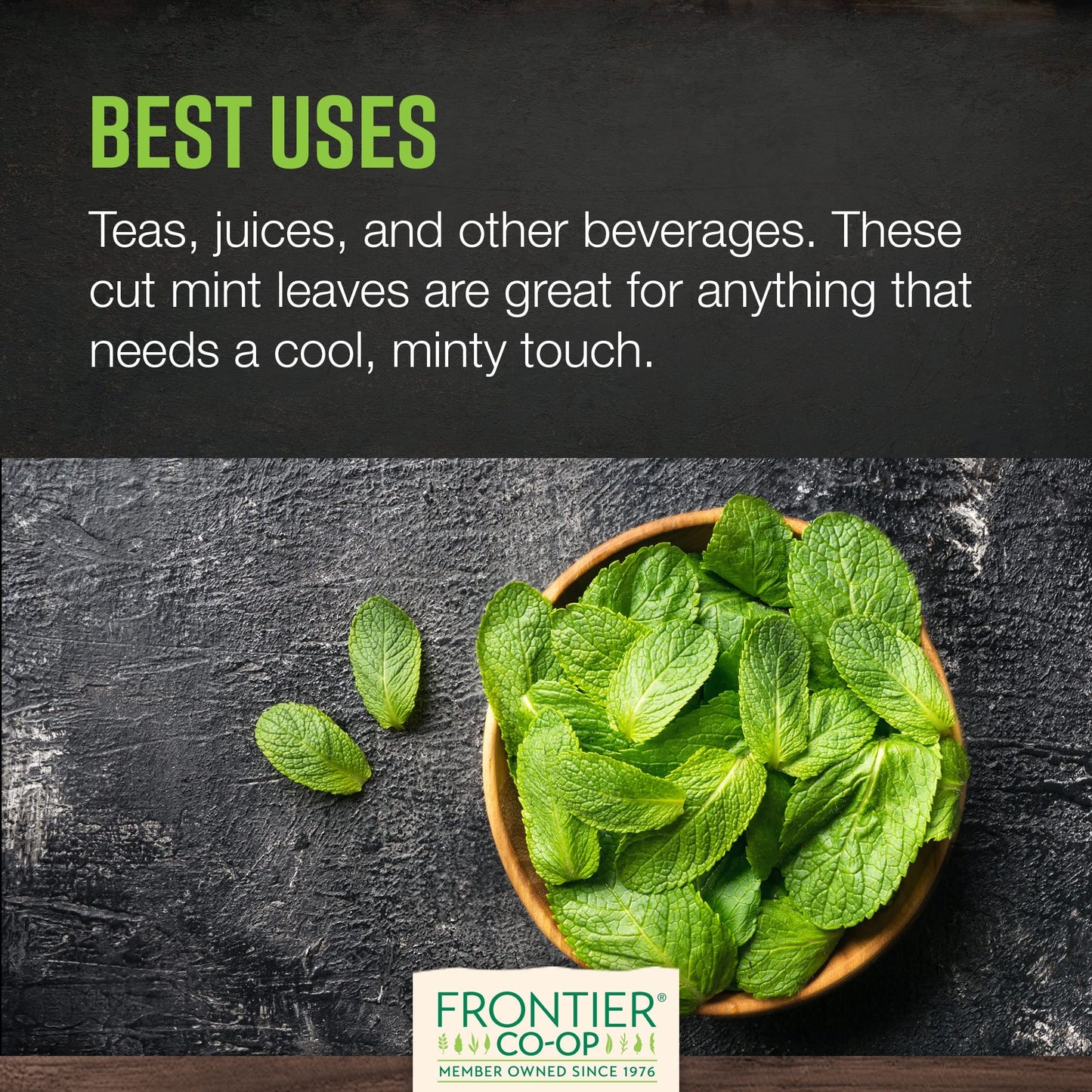Frontier Co-Op Bulk Peppermint Leaf, 1 Pound, Cut, Sifted Peppermint For Tea & Cooking, Cool, Refreshing Scent