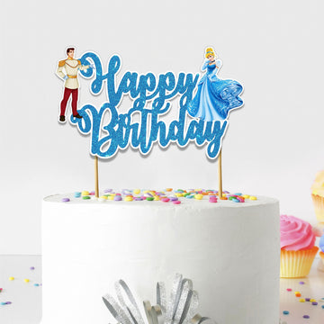 Cnderela Happy Birthday Cake Topper