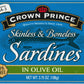 Crown Prince, Skinless & Boneless Sardines in Olive Oil, 3.75 oz, Package may vary