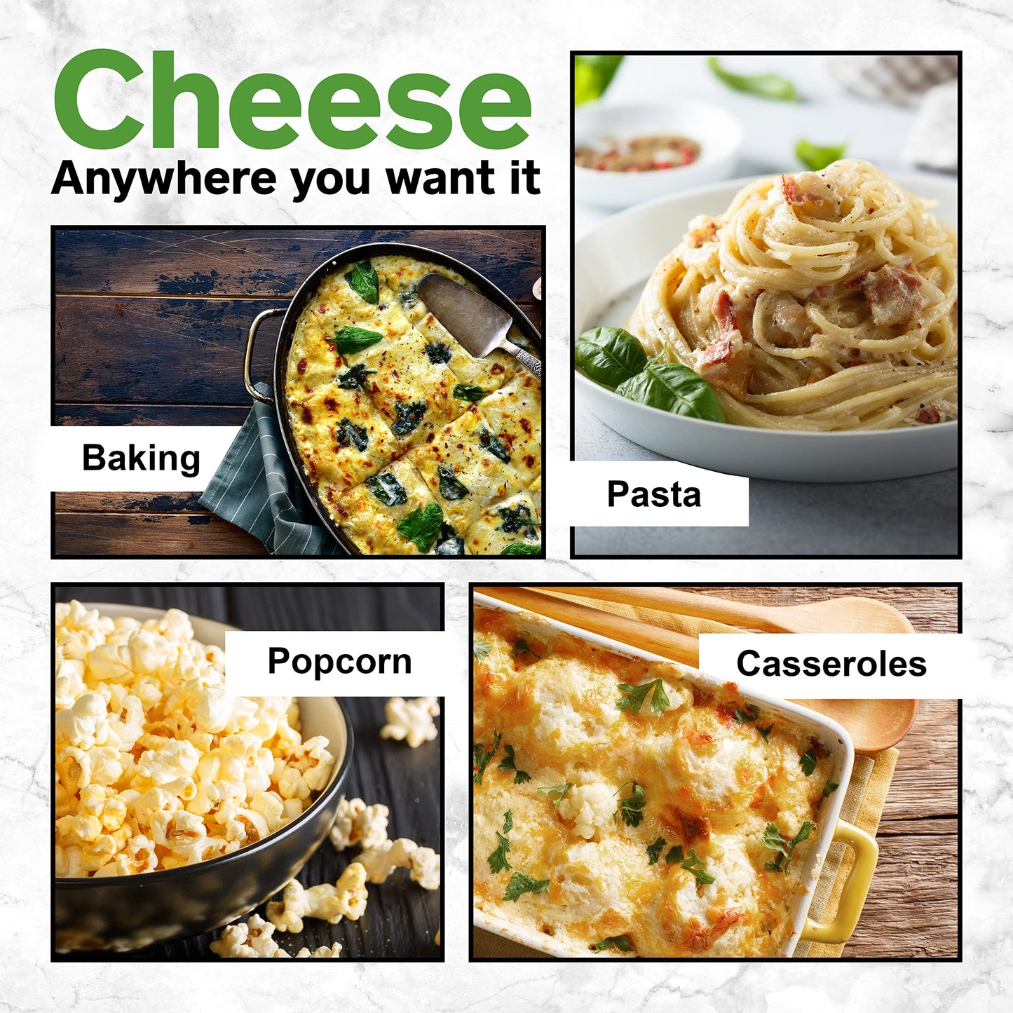 Healthier Comforts Organic Parmesan Cheese Powder, Kosher, Non-Gmo, Chemical Free, Gluten Free, Keto Friendly, From Cows Raised