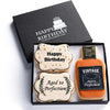 Happy Birthday Gift Basket Custom Sugar Cookies - Happy Birthday Cookies in Gift Box, Hand Decorated Kosher Treats for Men, Him,