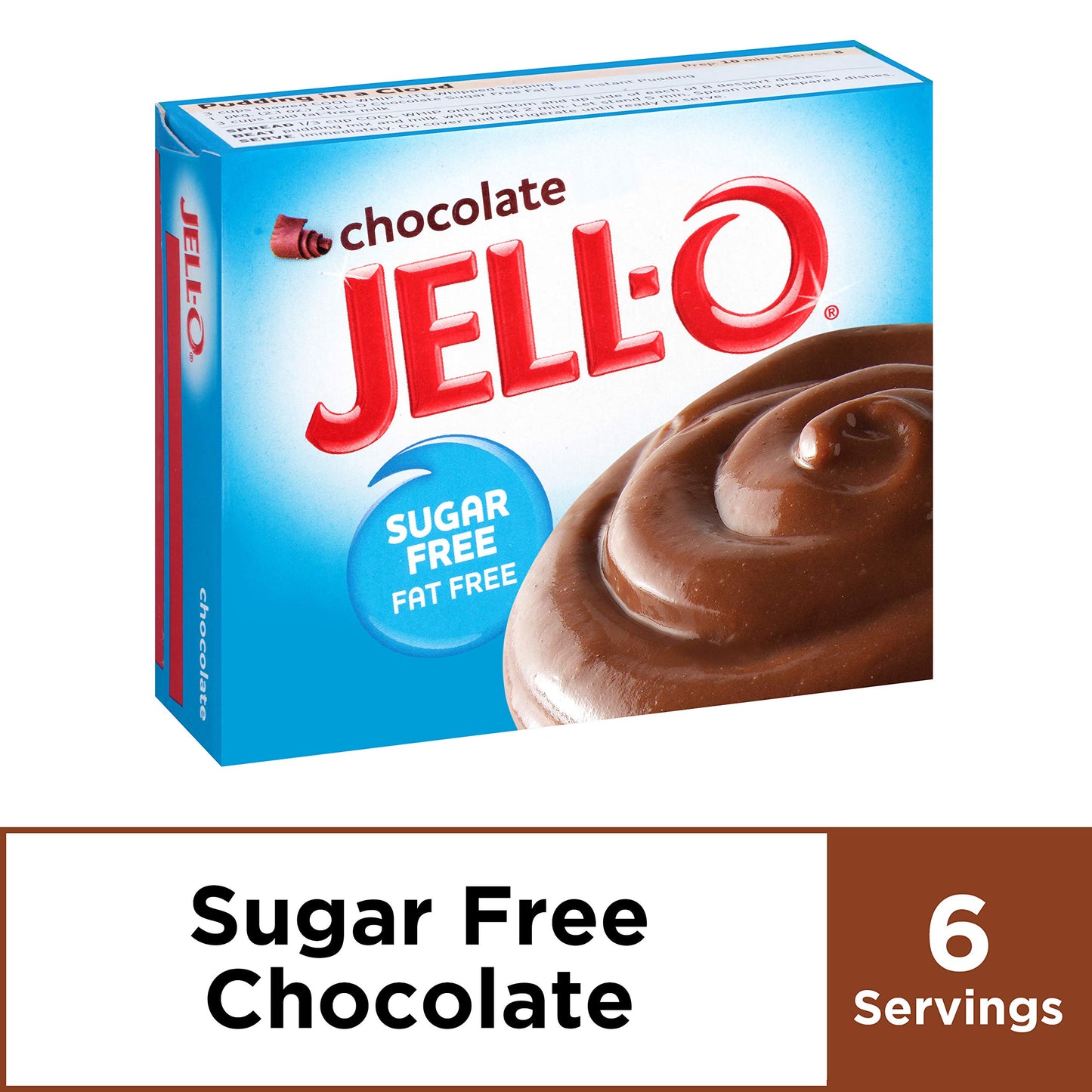 Jell-O Sugar-Free Chocolate Instant Pudding Mix 2.1 Ounce Box (Pack of 6)