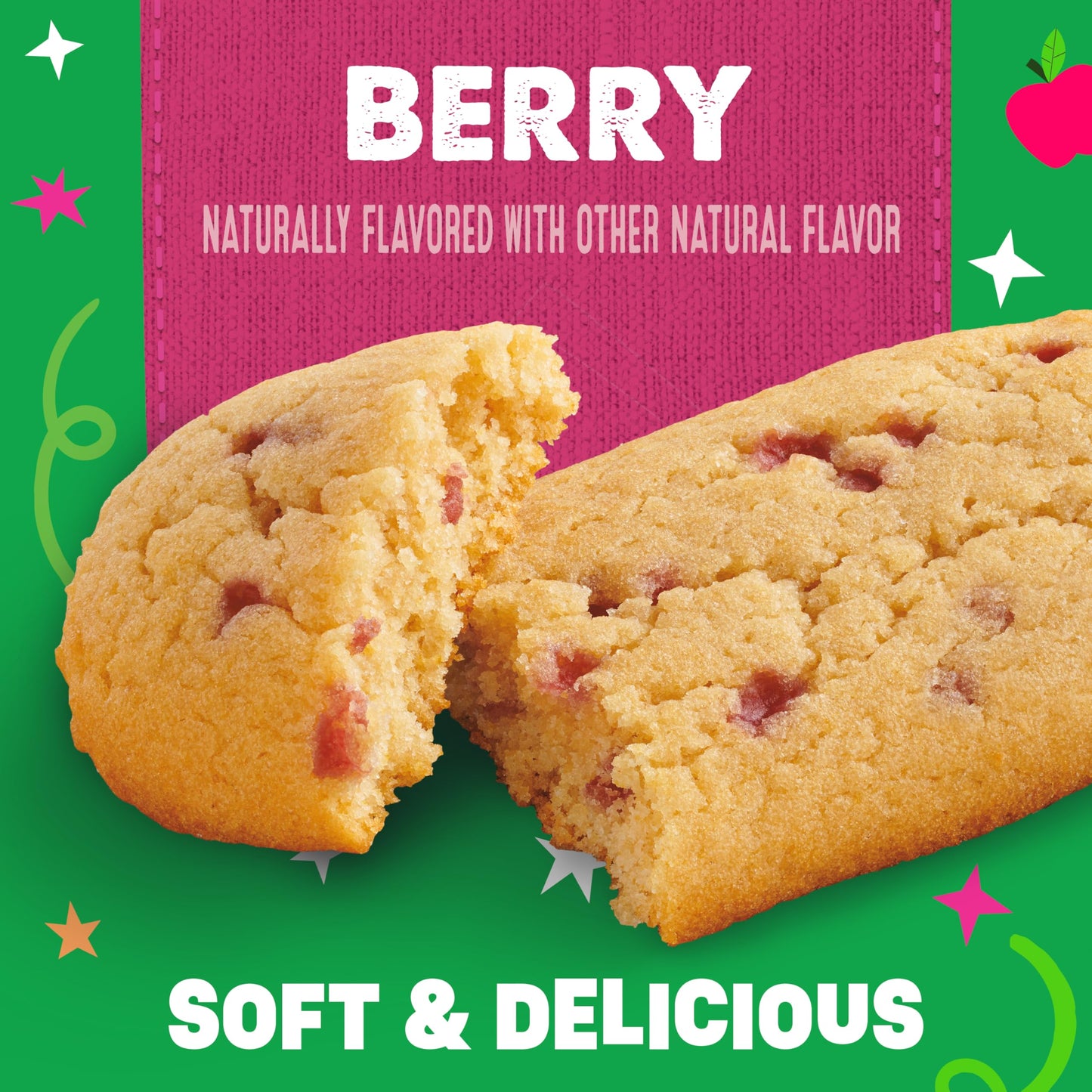 Motts Soft Baked Bars, Berry Flavor, Made with Applesauce, 6 Count, 5.76 oz