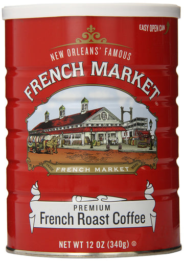 French Market French Roast Medium-Dark Roast Ground Coffee, 12Oz Can (Pack Of 1)