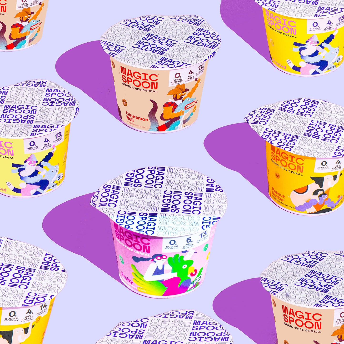 Magic Spoon Cereal, Variety 8-Pack Single Serve Cups - Keto & Low Carb Lifestyles, Gluten & Grain Free, High Protein, 0G Sugar