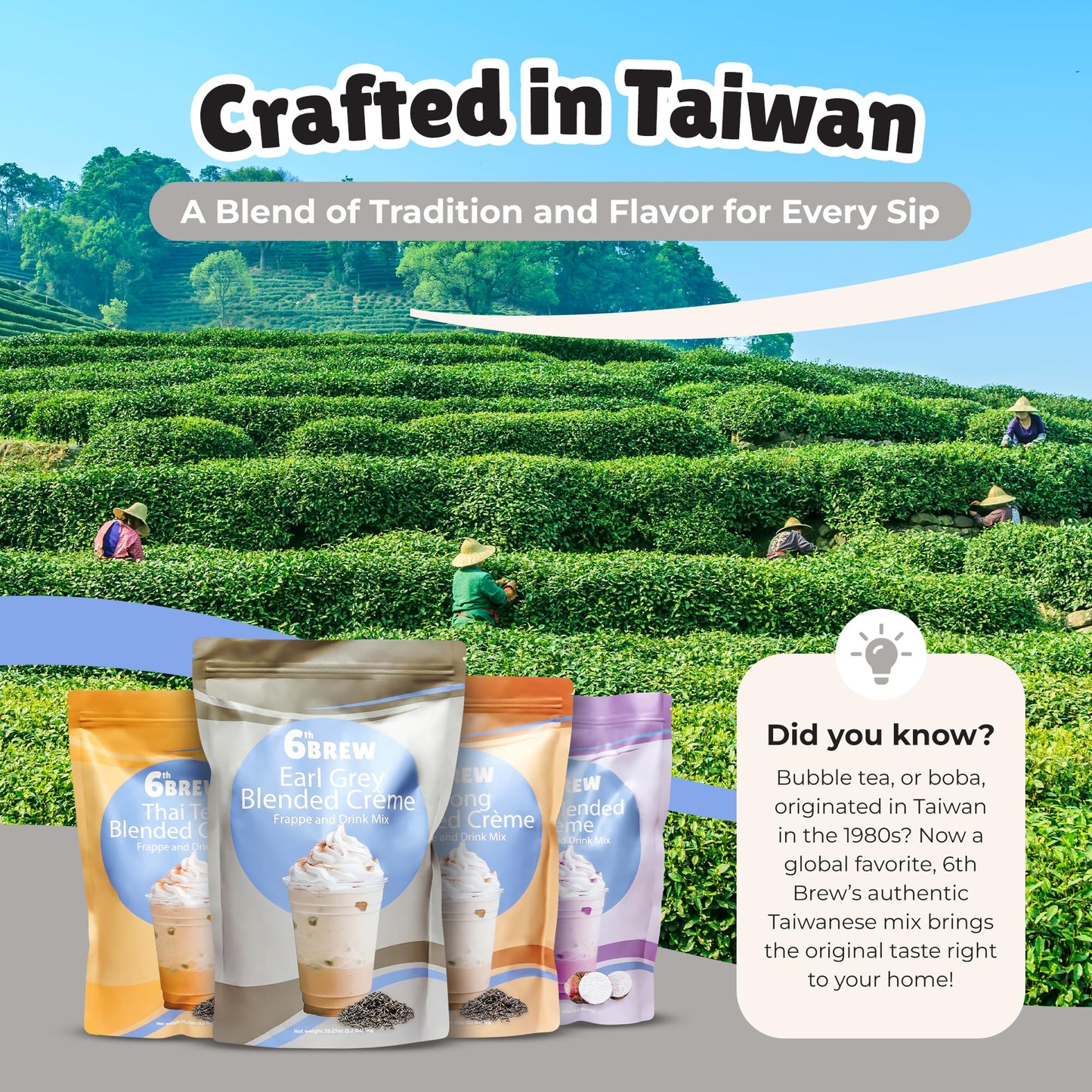 Premium Earl Grey Blended Crme Powder Mix To Make Frappes, Bubble/Boba Tea, Hot Or Iced Tea | Perfect For Home Or Cafe Or Restau