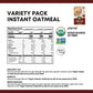 Nature s Path Organic Variety Pack Oatmeal, 11.3 oz (Pack of 6), Gluten Free, Non-GMO