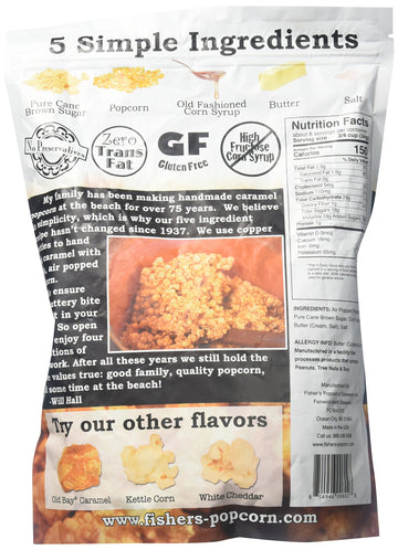 Fisher'S Popcorn Caramel Bag, 10 Oz.