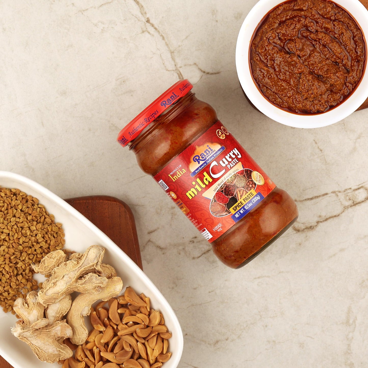Rani Curry Paste Mild (Spice Paste) 10.5Oz (300G) Glass Jar ~ No Colors | All Natural | Non-Gmo | Vegan | Gluten Free | Indian O