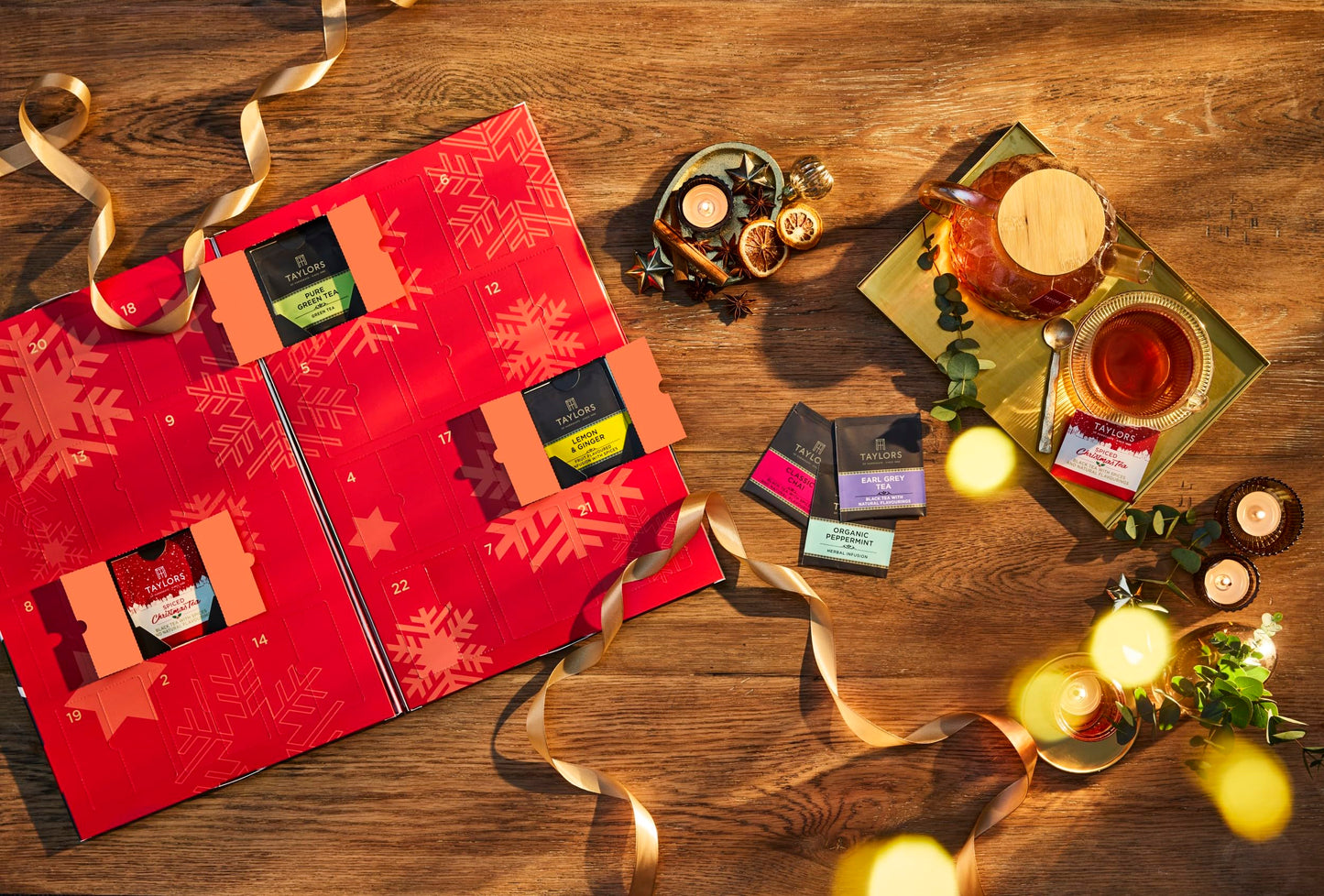 New Taylors Of Harrogate Holiday Tea Advent Calendar 2025 Gift Set – 24 Flavors, 48 Tea Bags – Countdown To Christmas With Enhanced British Teas